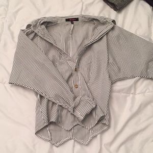 xtaren black and white striped shirt